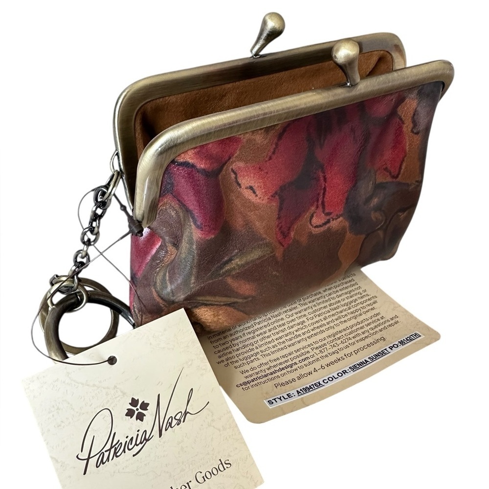Patricia Nash Leather Borse Frame Coin Purse - Picture 3 of 6